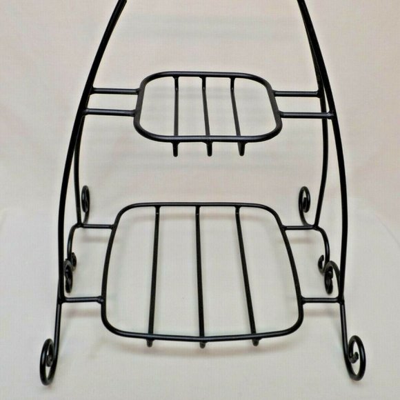 Longaberger W.I. Holiday Stand Wood Shelf Soft Square Dinner Plate & Small Bowl - Picture 4 of 14